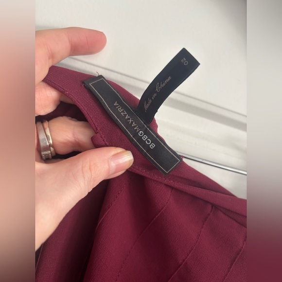 NWOT BCBGMaxAzria Skirt Pleated Burgundy Bordeaux Red School Girl Size 2 fits 4 - Picture 6 of 8